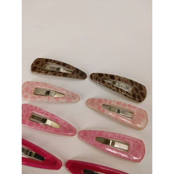 vtg Hair Snap Barrette Clip Assorted Colors and Faux Tortoise Shell Lot of 10 - Picture 3 of 5
